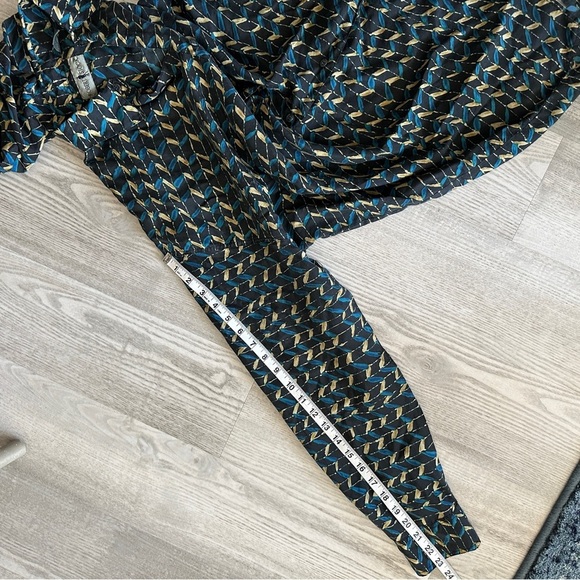 Men’s Vintage Silk Print Button Down Long Sleeve Shirt Large - Picture 12 of 12